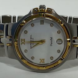 Raymond Weil Geneve Parsifal Swiss With Diamond Dial Two Tone MOP Ladies Watch