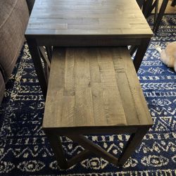 Greywash Wood Nesting End Tables
