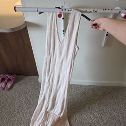 Long White Lace Dress