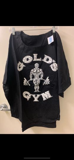 Vintage Gold's Gym Muscle Joe Wide Neck T-Shirt XLT and LT Black NWT 90s Sports Authority