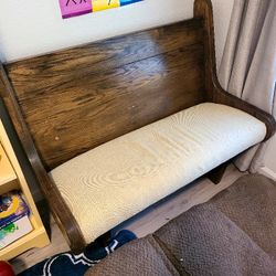 Solid Wood Small Church Pew Bench