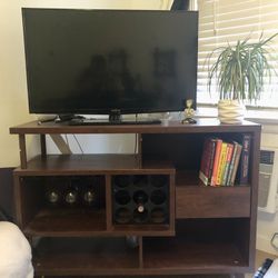 TV Stand/Bookshelf With Wine Rack! 