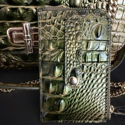 Brahmin Macha Green Lennon Wallet