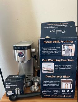 Icuire espresso machine with accessories (Out of box)