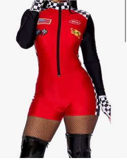 Women’s Halloween costume, NASCAR racer