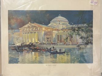 Late 1800s worlds fair art print
