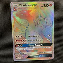 Charizard GX Rainbow Hyper Secret Rare Pokémon Card 2017 Sun Moon Burning Shadows 150/147 Pokemon FA Full Art Zard