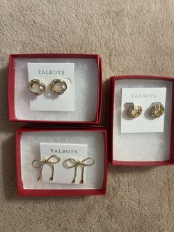 Three pairs of brand new earrings
