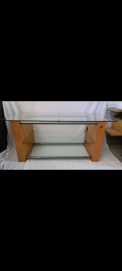 Glass Wood Metal TV Stand  * Bell'O brand