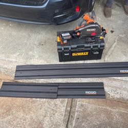 RIDGID 18V Brushless Cordless 6-1/2 in. Track Saw With Extra Battery And 60in And 51in Track Guild