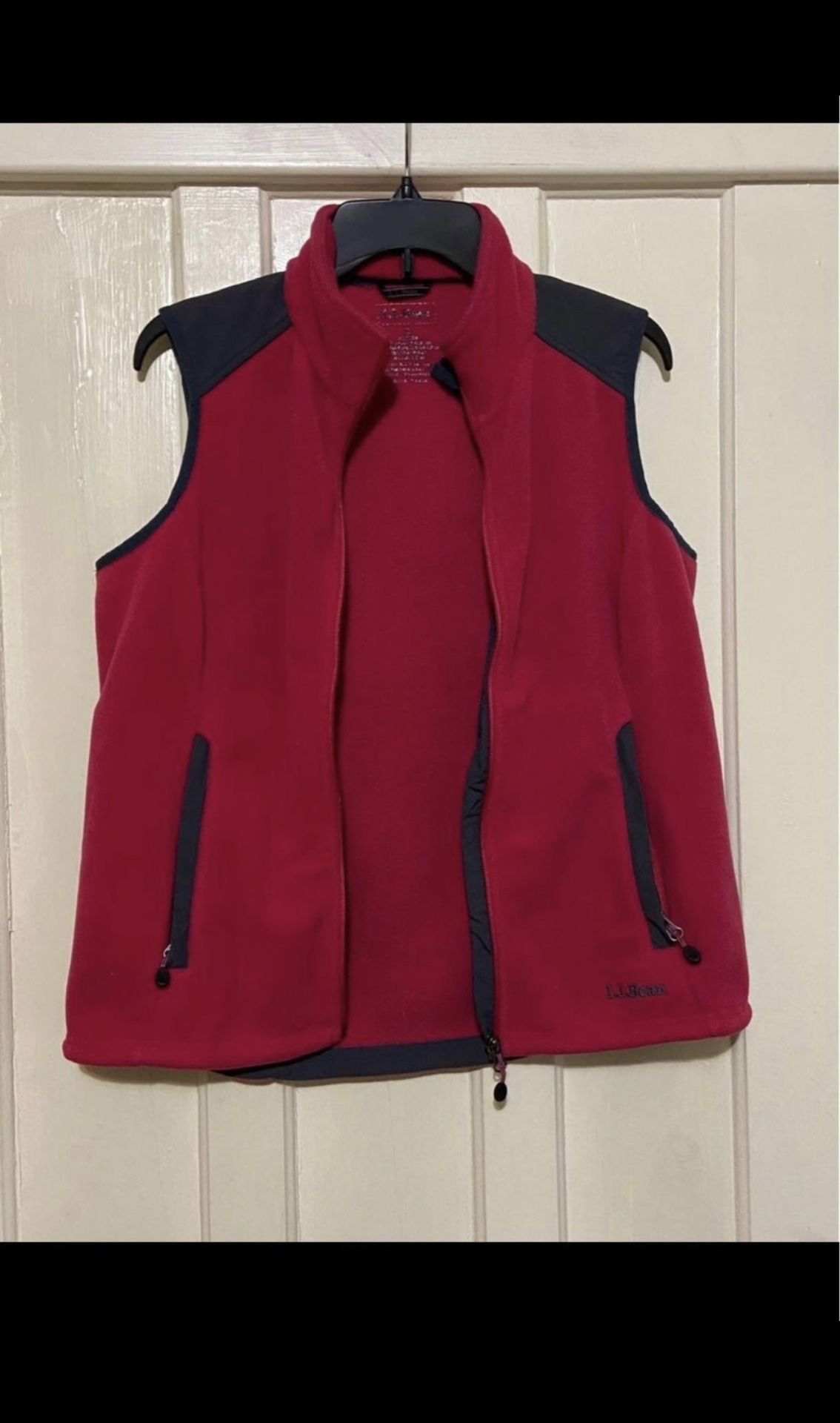 L.L.Bean Women’s Fleece Polartec Vest Hot Pink&gray /Small
