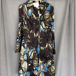 Vintage 2010’s Marni Geometric Floral Duster Coat Dress