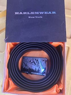 boxed Harlemwear New York Ratchet Style Leather Belt