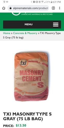Txi Cement For Stone/ Cemento Para Piedra