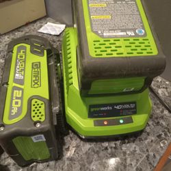 GREEN WORKS Gmax 40volt Lithium  2.0ah