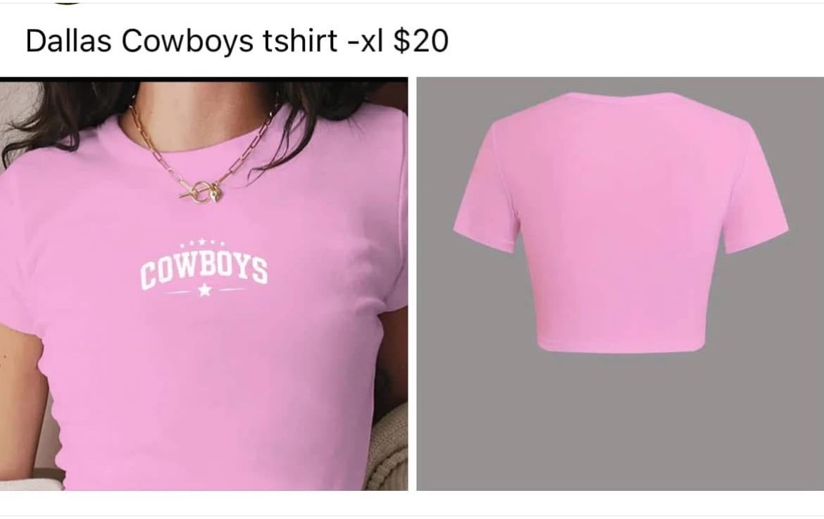 Dallas Cowboys Tshirts For Ladies L-xl $20 Each