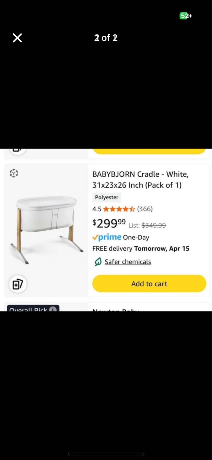 Brand New Baby Bjorn Cradle 