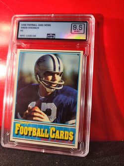 1990 Football Card News Insert #2 ROGER STAUBACH Dallas Cowboys MPE 9.5 MINT+