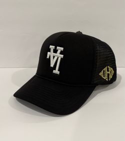 KTH KTHLA Kill The Hype LA Trucker Blk Symmetry Button SnapBack Hat, NEW