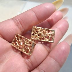 Ruby Lane Gold Cufflinks 