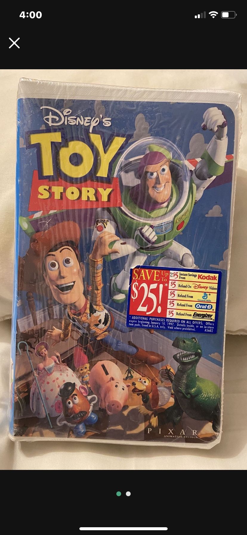 Toy Story (VHS, 1995) Walt Disney Pixar 6703 - Brand New Sealed