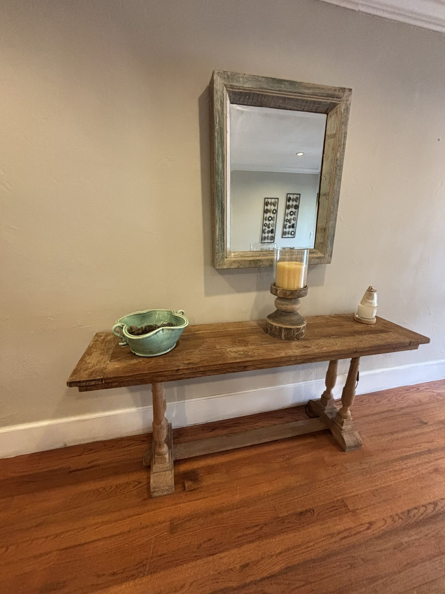 Victorias Armoire Console Table And Mirror