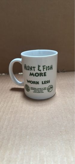 Arizona Game & Fish Ceramic Mug – "Hunt & Fish More, Work Less"
