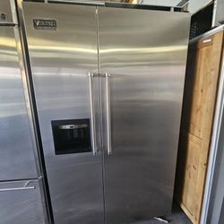 48" VIKING BUILT IN STAINLESS STEEL REFRIGERATOR 