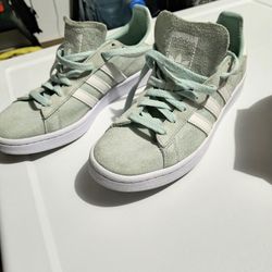 Men's (9) Adidas Campus 80's Ash Green White 