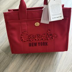 NEW AUTHENTIC COACH Lunar New Year 2025 Snake Script Canvas Tote Cargo Bag CZ431