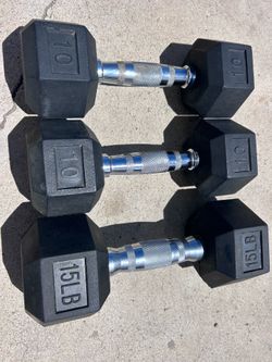 Two 10lb and One 15lb
