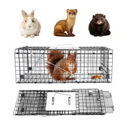 ARELAX 24" Heavy Duty Folding Live Animal Cage Trap