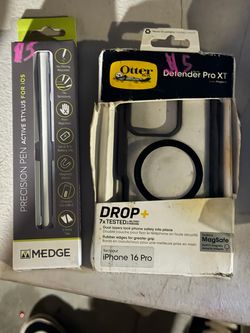 New in box medge stylus & iPhone 16  otter box pro