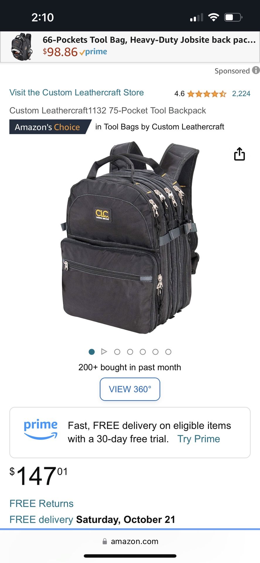 Tool Backpack