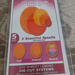 Spellbinders Nestabilities  Classic Ovals  Large 5 Dies 3 Beautiful Results For Die-Cut Systems