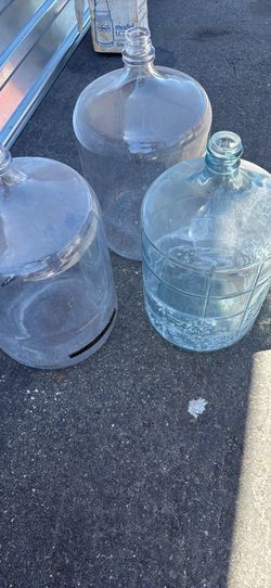 Large 5 gallon vintage glass water jugs
