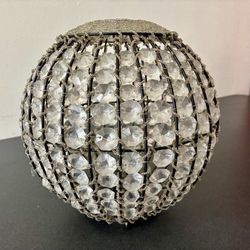 Beaded Faux Crystal Candle Holder 