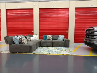 Gray Modular L shaped Sectional