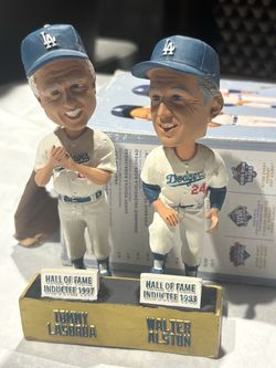 LA Dodgers Tommy Lasorda Walter Alston Hall of Fame Dual Bobblehead