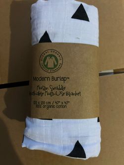 Baby Swaddle Blanket, Organic Cotton Receiving Blankets Wrap for Boys and Girls, 47 x 47 inches