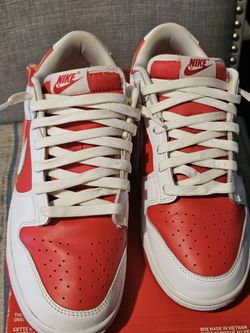 Nike Championship  red dunks Size 10 Mens! Ships Fast, Lightly-worn (Replacement Box)