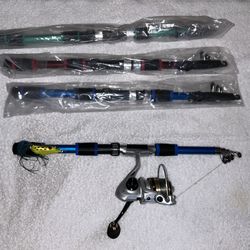 Telescopic Expanding Fishing Rods, 5‘6“ Tall,reel   Not Included