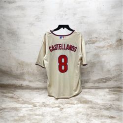 Nike Men’s MLB Bryce Harper Philadelphia Phillies White Cream Jersey Size M