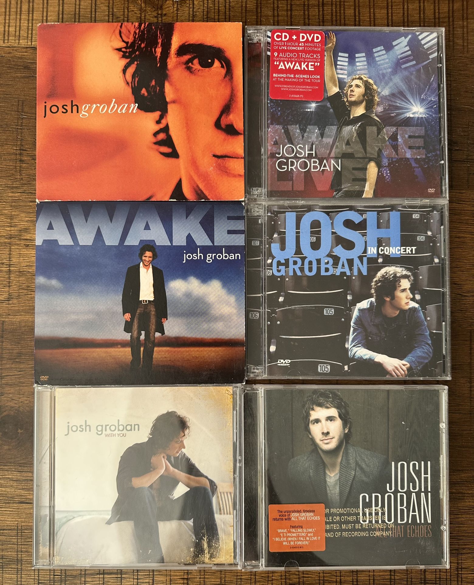 Josh Groban Lot Of 6 CDs/ DVD Used Live, Studio Albums