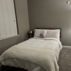 🛏️ Bed Frame + Mattress + Pillows — $400