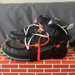 Off-White x Nike Air 1 Mid Men’s Black Athletic Casual Shoes Size 9.5 w/ OG Box