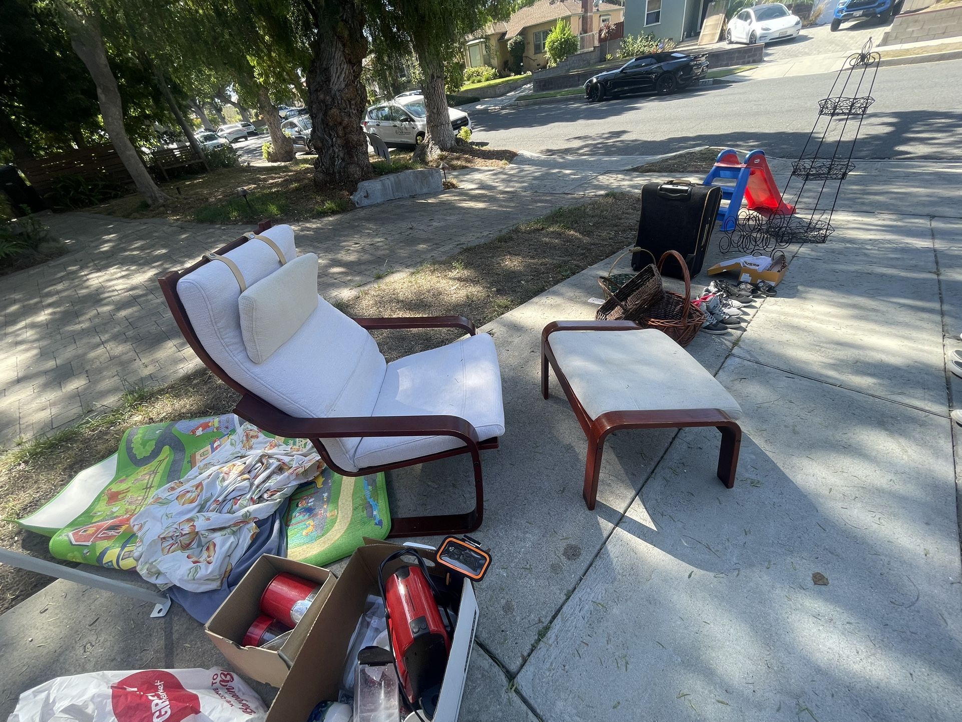 IKEA Chair And Ottoman 