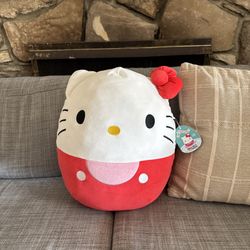 Hello Kitty Squishmallow 20” Jazwares Sanrio Plush Red Bottom XL