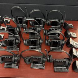 🎧 Lot of 12 Plantronics W02 Wireless Headsets + 11 HL10 Lifters