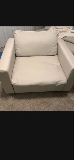 Beige sofa chair